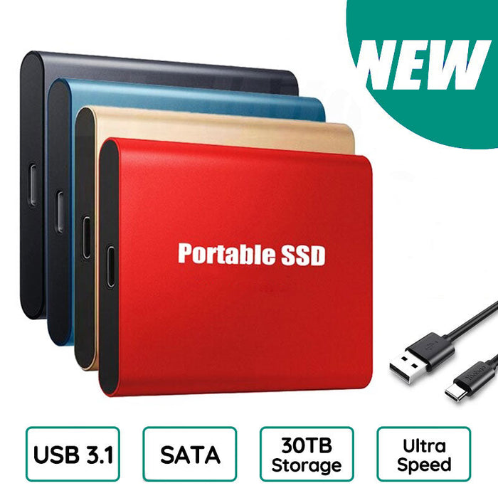 30TB/16TB/8TB/4TB/2TB/1TB Ultra Speed External SSD